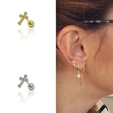925 Silver Moon Stud Earring For Woman Wedding Anniversary