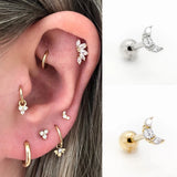925 Silver Moon Stud Earring For Woman Wedding Anniversary