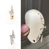 925 Silver Moon Stud Earring For Woman Wedding Anniversary
