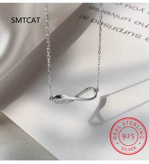 925 Silver Infinity Love Pendant Necklace for Women