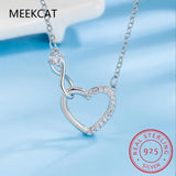 Sterling Silver Infinity Love Pendant Necklace for Women