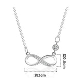 Sterling Silver Infinity Love Pendant Necklace for Women