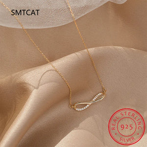 925 Silver Infinity Love Pendant Necklace for Women