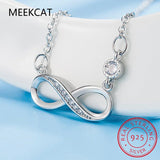 Sterling Silver Infinity Love Pendant Necklace for Women