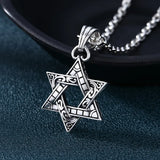 925 Silver Hexagon Necklace Pendant Real Star Chain Pendant