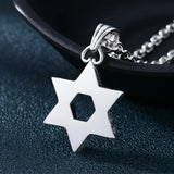 925 Silver Hexagon Necklace Pendant Real Star Chain Pendant