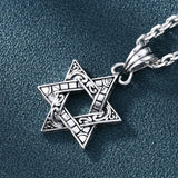 925 Silver Hexagon Necklace Pendant Real Star Chain Pendant