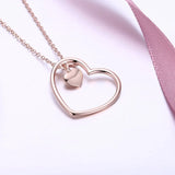 925 Silver Heart Necklace Romantic Chain Gift For Women