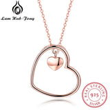 925 Silver Heart Necklace Romantic Chain Gift For Women