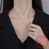 925 Sterling Silver Rabbit Necklace+Earring Set for Women
