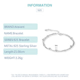 925 Sterling Silver Bead Bracelet Bangle for Women