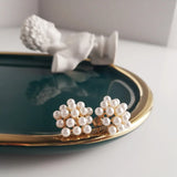 925 Silver Fireworks Pearl Earrings Versatile Silver Earrings