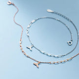 925 Silver Fishtail Anklet Leg Bracelet Chain Summer Accessories