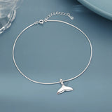 925 Silver Fishtail Anklet Women's Summer Foot Chain Accessories