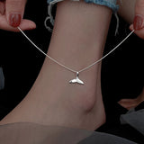 925 Silver Fishtail Anklet Women's Summer Foot Chain Accessories