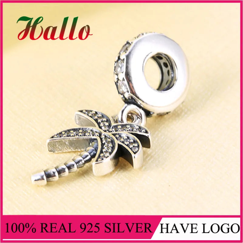 925 Silver Palm Tree Charm for Bracelet