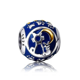 Sterling Silver Cat Moon Star Heart Charms Beads for Bracelet