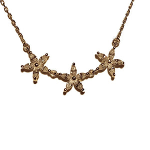 925 Silver Five Petal Necklace Japanese Flower Personality Necklace