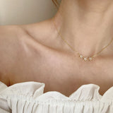 925 Silver Five Petal Necklace Japanese Flower Personality Necklace