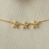 925 Silver Five Petal Necklace Japanese Flower Personality Necklace
