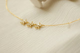 925 Silver Five Petal Necklace Japanese Flower Personality Necklace