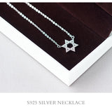 925 Silver Star of David Pendant Necklace Hypoallergenic Jewelry