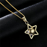925 Silver Star Pearl Pendant Necklace Women