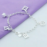 925 Silver Roman Numerals Bracelet Party Engagement Jewelry