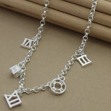 925 Silver Roman Numeral Pendant Necklace For Women - Wedding Charm Jewelry