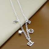 925 Silver Roman Numeral Pendant Necklace For Women - Wedding Charm Jewelry