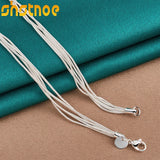 925 Silver Snake Chain Necklace 18 Inch for Women
