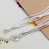 925 Silver 5 Heart Snake Chain Bracelet, Wedding Party Jewelry