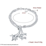 925 Silver Starfish Snake Bracelet Women Party Engagement Wedding Gift