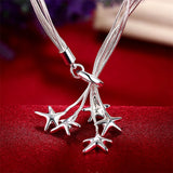 925 Silver Starfish Chain Bracelet for Women