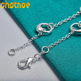 925 Sterling Silver Water Drop Chain Bracelet Women Party Gift Jewelry