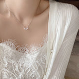 925 Silver Star Necklace Zircon Star Pendant Wedding Jewelry