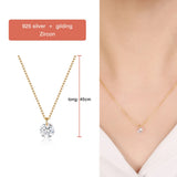 925 Silver CZ Stone Necklace for Women