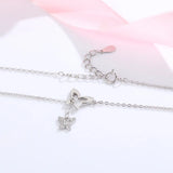 925 Silver Diamond Butterfly Tassel Necklace Hollow Clavicle Chain