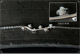 925 Silver Flower Bracelet Women Charm Link Chain Bangle Birthday Gift