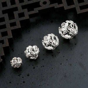 925 Sterling Silver Flower Bead Spacer Fit 6 8 10 12mm Encircle Charm