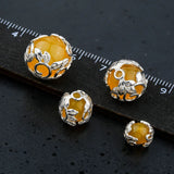 925 Sterling Silver Flower Bead Spacer Fit 6 8 10 12mm Encircle Charm