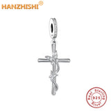 925 Silver Flower Butterfly Cross Pendant Necklace Anniversary Gift