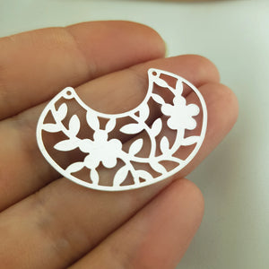 925 Sterling Silver Flower Charms Pendant