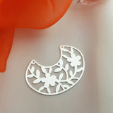 925 Sterling Silver Flower Charms Pendant