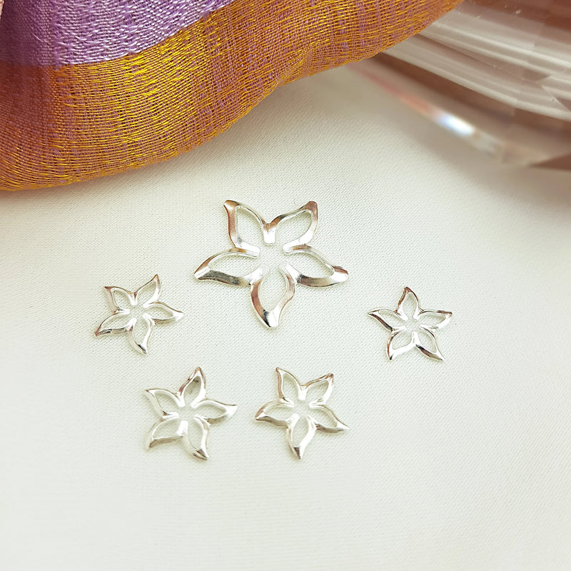 925 Sterling Silver Flower Charms Pendant for Jewelry Making