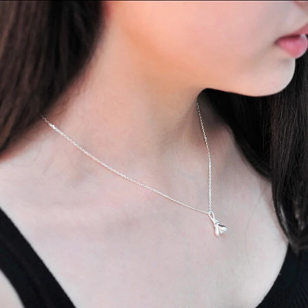 925 Silver Flower Choker Necklace Women's Jewelry Kolye Collares