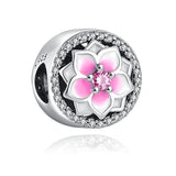 925 Silver Fairy Butterfly Daisy Pendant Charm Bead for Bracelet