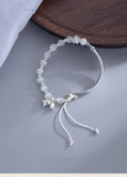 925 Silver Flower Bracelet Bangle Vintage Style Girl Gift