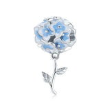 925 Silver Flower Heart Butterfly Charm Bead for Bracelet DIY Jewelry