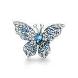 925 Silver Flower Heart Butterfly Charm Bead for Bracelet DIY Jewelry